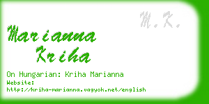 marianna kriha business card